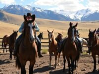 Beginner-friendly ranch in Montana with horses and mountain backdrop